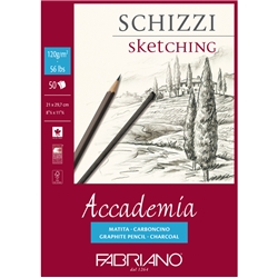 Image of Blocco collato Fabriano Accademia grana naturale 120 g A4031