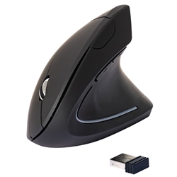 Mouse ergonomico verticale Q-Connect wireless 2.4G 123x65x82 mm - nero - KF10714