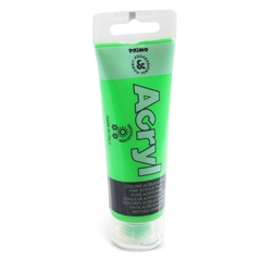 Colore acrilico Primo in bottiglia PET con tappo dosatore 75 ml - 610 verde fluo - 420TAF75610