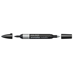 Pennarelli doppia punta Winsor&Newton metallic silver MT SIL