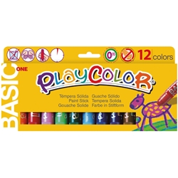 Playcolor tempera solida in stick 12 colori assortiti -10 gr 10731- conf. 12