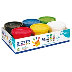 Colori a dita Giotto assortiti 6 vasetti da 200 ml - F535000- conf. 6