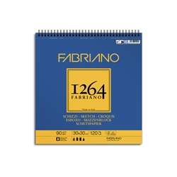 Image of blocco spiralato Fabriano 1264 schizzi 90 g 30x30 cm031