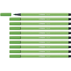 Pennarelli Stabilo Pen 68 tratto 1 mm verde chiaro 68/33- conf. 10