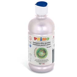 Tempera brillante in bottiglia in PET Primo Primi Passi 500 ml argento 201TL500910