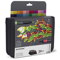 Pennarelli doppia punta Winsor&Newton 24 colori assortiti - 0290030- conf. 24