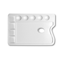 Tavolozza in plastica per pittura DOM rettangolare