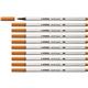 Pennarello Stabilo Pen 68 brush - punta a pennello - M 1 mm ocra scuro 568/89- conf. 10