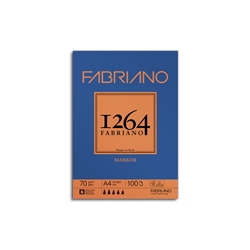 Image of Blocco di carta collato Fabriano 1264 Marker 70 g A4031