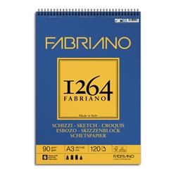 Image of Blocco spiralato Fabriano 1264 schizzi 90 g A3031