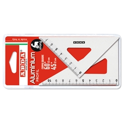 Set 2 squadre 12 cm da 45° + 60° Arda in alluminio 80312- conf. 2