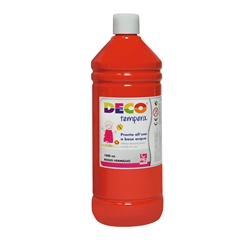 Tempera Deco Deco in flacone da 1000 ml rosso vermiglione 08808/06