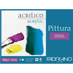 Blocco collato Fabriano Pittura grana fine 400 g 30x40 cm - 40003040