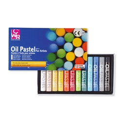 Pastelli tondi ad olio CWR 12 colori assortiti - MY/MOP12- conf. 12