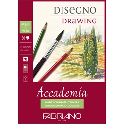 Image of Blocco collato Fabriano Accademia grana naturale 200 g A5031