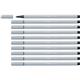 Pennarelli Stabilo Pen 68 tratto 1 mm grigio freddo chiaro 68/94- conf. 10