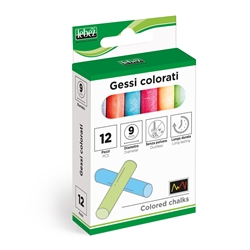 Gessi tondi non polverosi Lebez Ø 9 mm colori assortiti - 20 - conf. 20