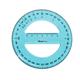 Goniometro circolare IKona+ 360° - Ø 12 cm - azzurro trasparente - 551- conf. 12