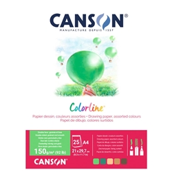 Album da disegno Canson Colorline® A4 150 g/m² 25 ff assortimento Terra C31074P003