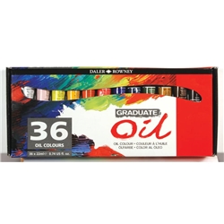 Colori a olio Daler Rowney Graduate Oil in tubetto 22 ml 36 colori assortiti D117522036- conf. 36