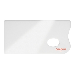 Tavolozza rettangolare in plexiglass bianco Carand'Ache Aquarelle - 26x13 cm - 117103