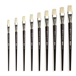 Pennelli Deco manico corto punta piatta - N° 0 - conf. 12