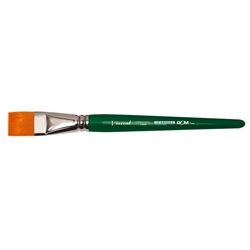 Pennello sintetico piatto DOM Vincent manico corto