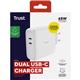 Alimentatore 2 porte USB-C 65W Trust Maxo - colore bianco - 25381