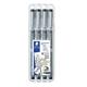 Fineliner Staedtler Pigment Liner 308 in set da 4 misure assortite 0,1 - 0,3 - 0,5 - 0,7 mm - WP4- conf. 4