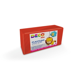 Plastilina Deco in panetto da 500 g rosso 07023- conf. 2