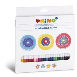 Matite colorate esagonali Primo minabella laccate - Ø 3,8 mm - conf. 24