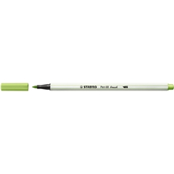 Pennarello Stabilo Pen 68 brush - punta a pennello - M 1 mm pistacchio 568/34- conf. 10