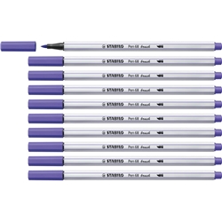 Pennarello Stabilo Pen 68 brush - punta a pennello - M 1 mm viola 568/55- conf. 10