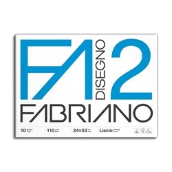 Album da disegno Fabriano F2 punto metallico 110 g/m² 24x33 cm 10 fogli liscio - F4204105- conf. 10