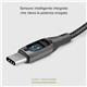 Cavo SBS Type C- Type C con indicatore LCD - lunghezza 1 m - nero TECABLETCCLED100WK