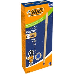 Penna a sfera con cappuccio BIC Cristal Glacé punta M 1 mm - inchiost