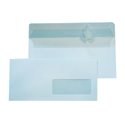 Buste con finestra Blasetti Super Strip 80 - 80 g/m² bianco - 11x23 c