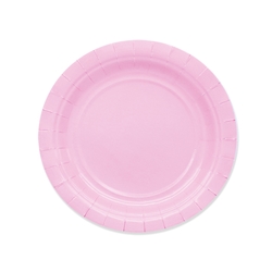Piatti in carta di pura polpa di cellulosa Ecolor rosa conf. 25 pz 18