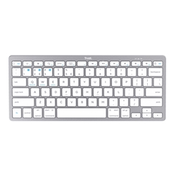 Tastiera wireless bluetooth Trust ultrasottile argento/bianco
