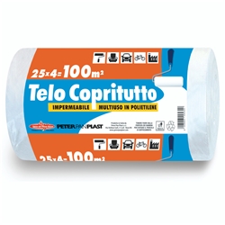 Telo copritutto in rotolo Peter Pan Plast multiuso in HDPE 100 mq