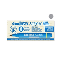 Marcatore acrilico Carioca punta Maxi argento