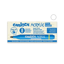 Marcatore acrilico Carioca punta Maxi bianco