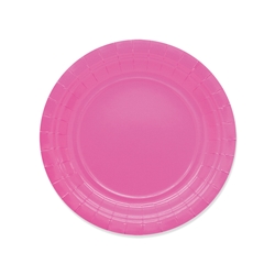 Piatti in carta di pura polpa di cellulosa Ecolor fucsia D.18 cm conf