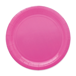 Piatti in carta di pura polpa di cellulosa Ecolor fucsia D.24 cm conf