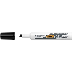 Marcatore per lavagne bianche BIC Velleda 1791 punta a scalpello tratto 3,3-4,6 mm nero - 9431931- conf. 12
