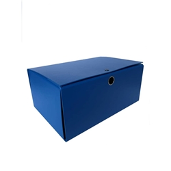 Cartella portaprogetti con bottone Euro-cart Euro Big - 25x35 cm dorso 16 cm - blu - YCP-PPL16BL