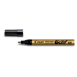 Marcatore a vernice Pilot Super Color punta in fibra di acrilico 4,5 mm oro - 002450- conf. 12