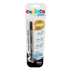 Penne cancellabili Carioca OOPS con inchiostro termosensibile punta M 0,7 mm nero - 43036/01- conf. 24