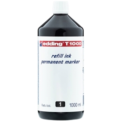 Inchiostro per ricarica marcatori permanenti  Edding 1 L nero 4-T1000001