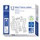 Astuccio 12 mine sottili B Staedtler Mars® Micro Carbon 0,7 mm - 250 07-B- conf. 12